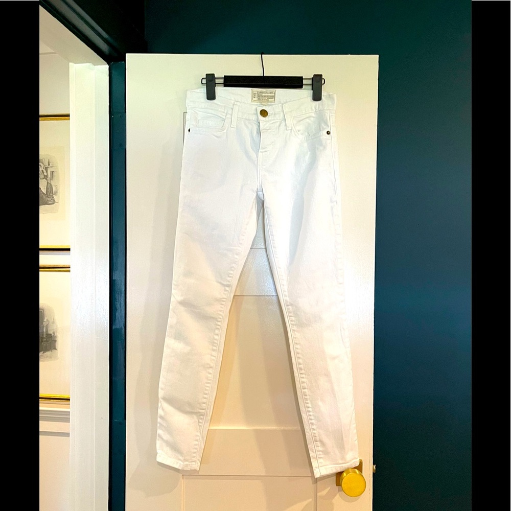 Current Elliot “The Stilleto” white skinny jeans